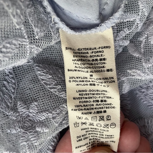 Free People Mountain Laurel Lace Crochet Dress Morning Mist - Picture 6 of 12